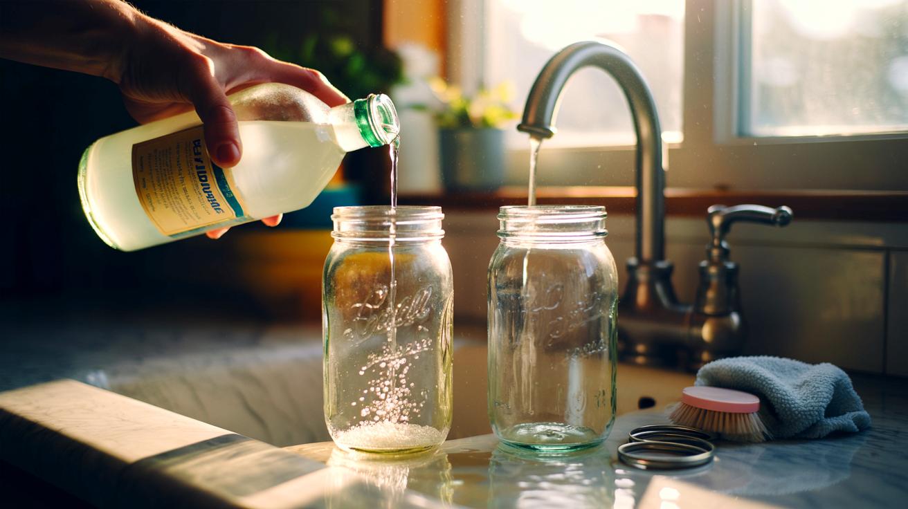 How to clean cloudy glass jars using one pantry staple