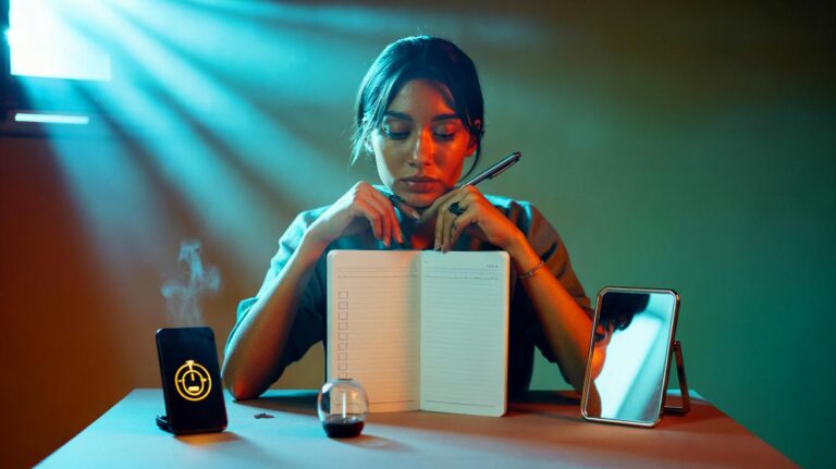 Illustration of the 2-minute reflection practice psychologists say strengthens self-trust