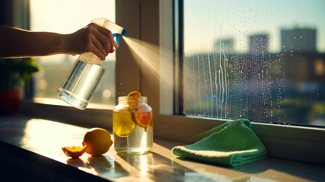The vinegar and citrus mix that makes windows shine streak-free